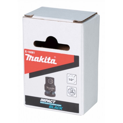 Makita E-16081 klíč nástrčný 1/2", čtyřhran, IMPACT BLACK, 12mm